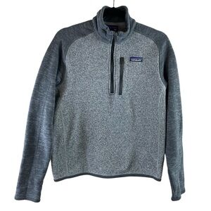 Patagonia Men’s Better Sweater Quarter Zip Pullover Fleece Gray Small